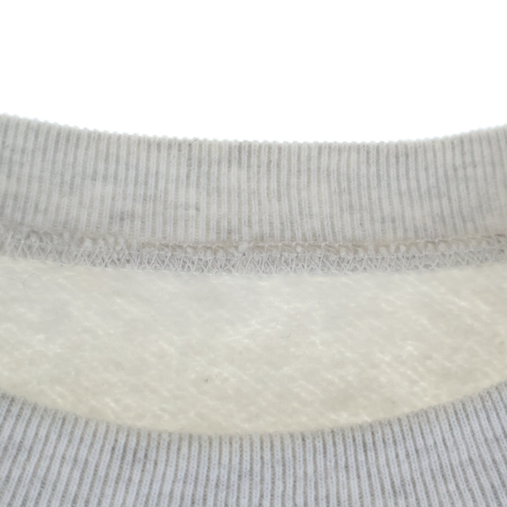 Mercedes Anchor Inc.(メルセデスアンカーインク) フロントプリント クルーネック 長袖スウェットトレーナー グレー