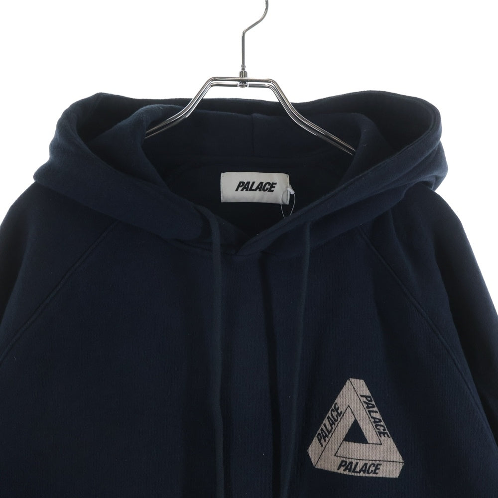 Palace Skateboards(パレススケートボーズ) SLUB HOOD ロゴプリントプルオーバーパーカー ネイビー