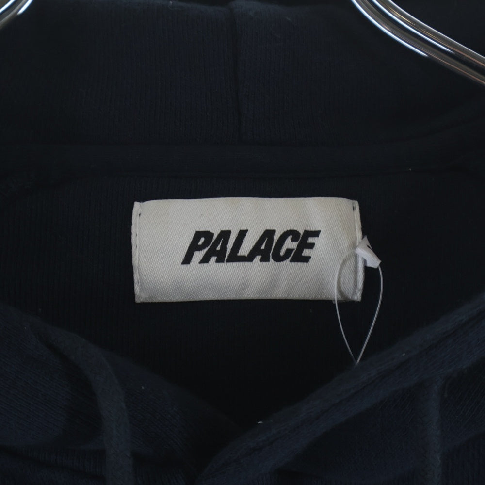 Palace Skateboards(パレススケートボーズ) SLUB HOOD ロゴプリントプルオーバーパーカー ネイビー