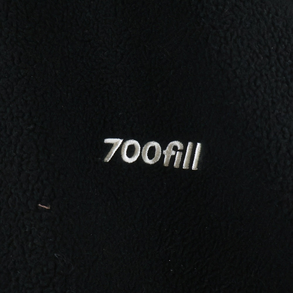 700fill(700フィル) SMALL PAYMENT LOGO FLEECE VEST スモールペイメント ロゴ フリース ベスト ブラック