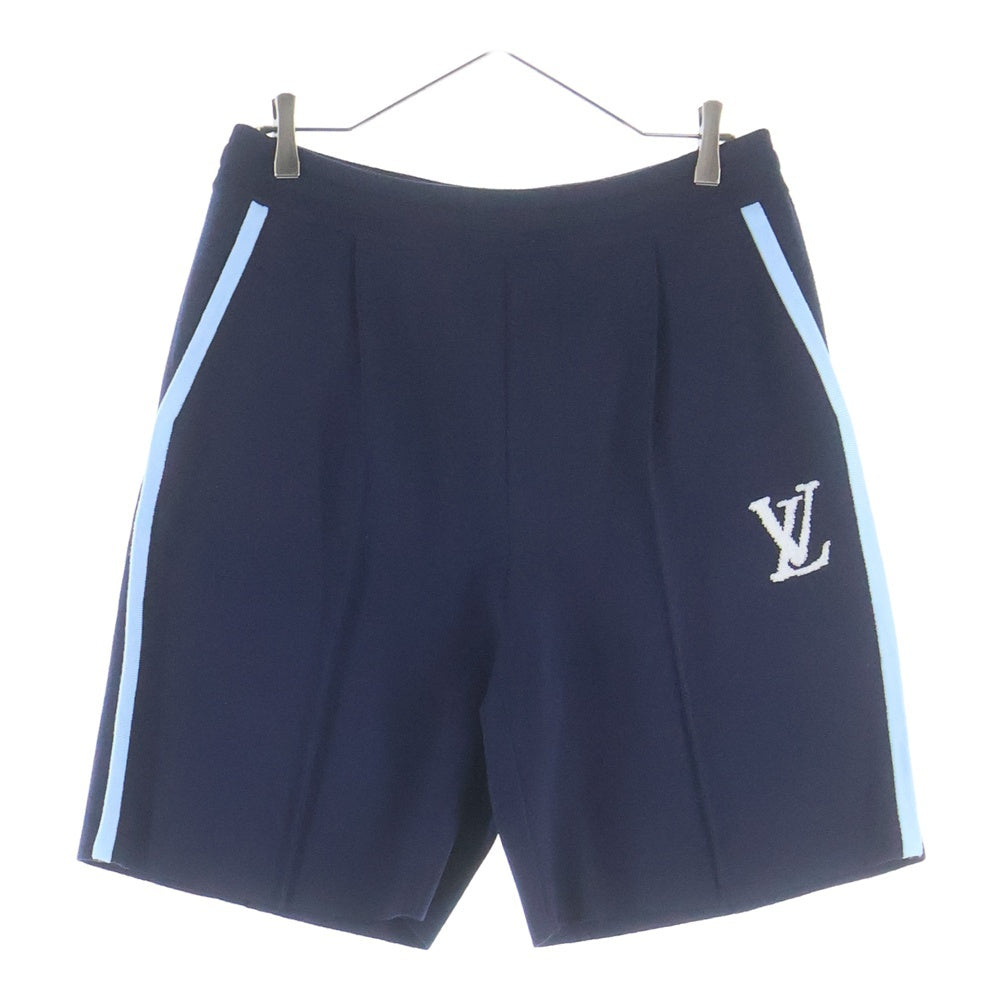 LOUIS VUITTON(ルイヴィトン) 24AW ×Tyler The Creator タイラーザクリエイター LVロゴ ニットハーフパンツ RM242MM ZLL HRN02W ネイビー