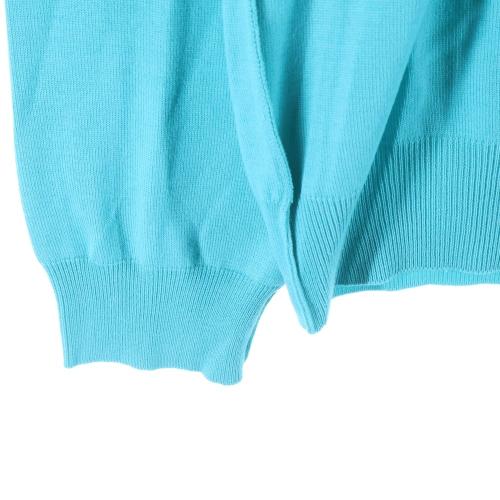LOUIS VUITTON(ルイヴィトン) 22SS インサイドアウト ロゴ刺繍 タートルネック長袖ウールニット セーター ターコイズブルー RM221 FK1 HMN76W