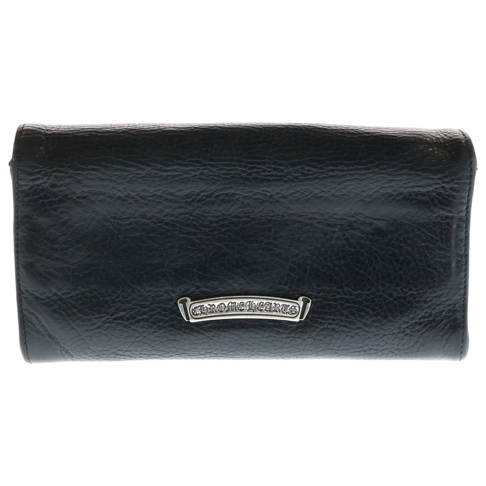 CHROME HEARTS(クロムハーツ) JUDY CROSS BALL ジュディ クロス ボール ボタン レザーウォレット 長財布 ブラック BCA366