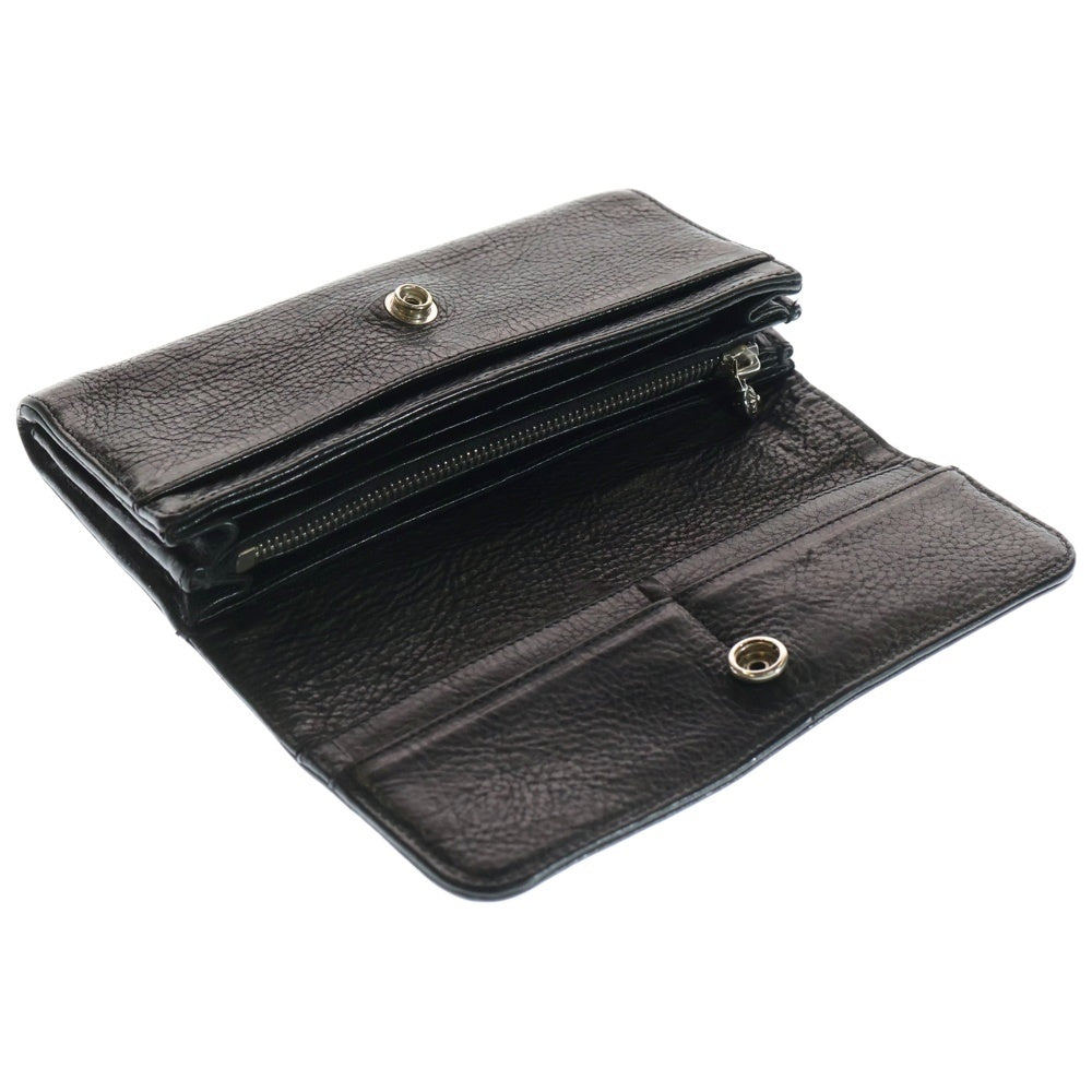 CHROME HEARTS(クロムハーツ) JUDY CROSS BALL ジュディ クロス ボール ボタン レザーウォレット 長財布 ブラック BCA366