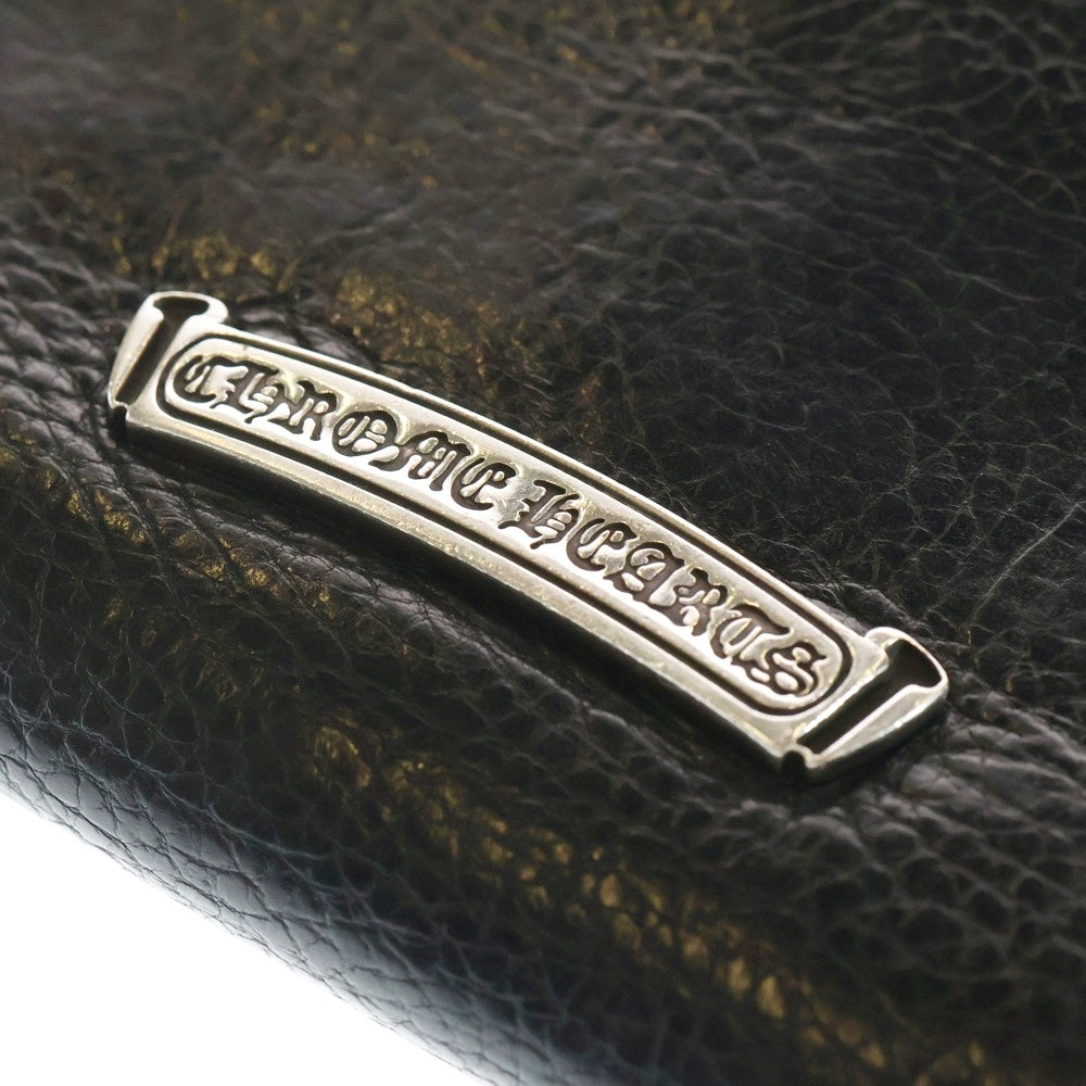 CHROME HEARTS(クロムハーツ) JUDY CROSS BALL ジュディ クロス ボール ボタン レザーウォレット 長財布 ブラック BCA366