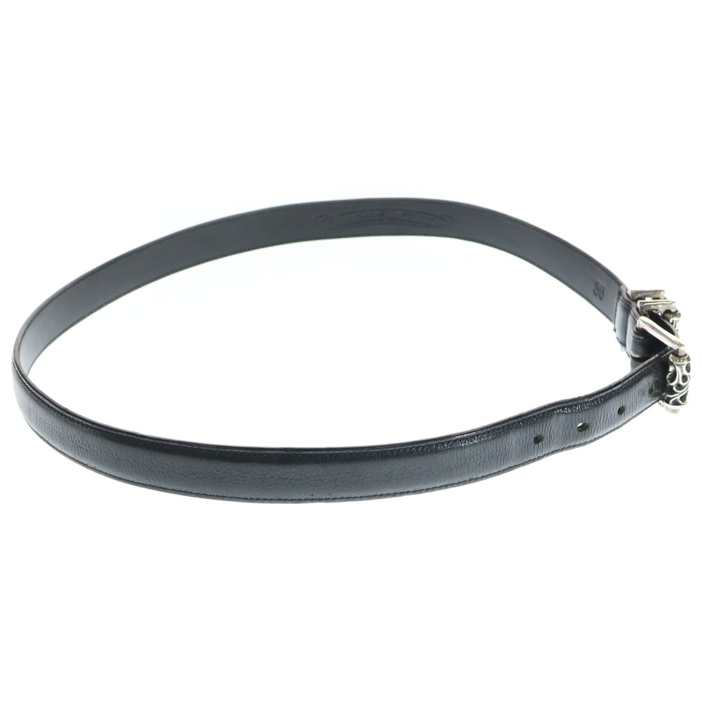 CHROME HEARTS(クロムハーツ) BLT ROLLER 3PC 1.0inch 3PCローラーバックル レザーベルト シルバー/ブラック