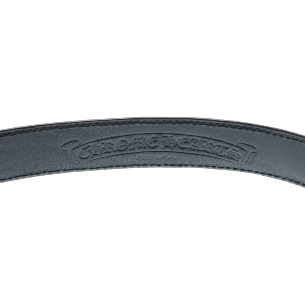 CHROME HEARTS(クロムハーツ) BLT ROLLER 3PC 1.0inch 3PCローラーバックル レザーベルト シルバー/ブラック