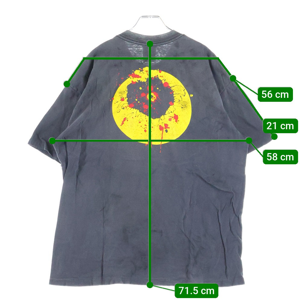 READY MADE(レディメイド) SMILE TEE フロントスマイルプリント クルーネック半袖Tシャツカットソー ブラック RE-CO-BK-00-00-279