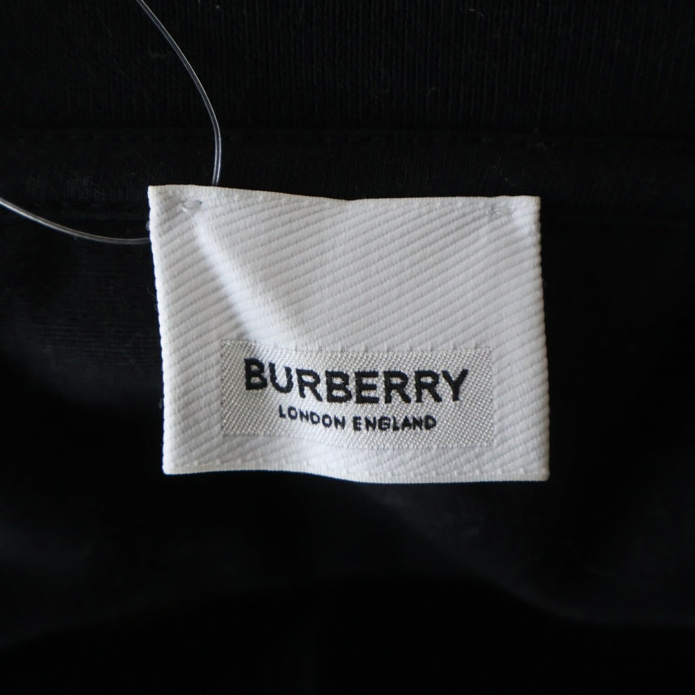 BURBERRY LONDON(バーバリーロンドン) ノバチェック柄切り替え スウェット プルオーバーパーカー ブラック/ブラウン 8044990