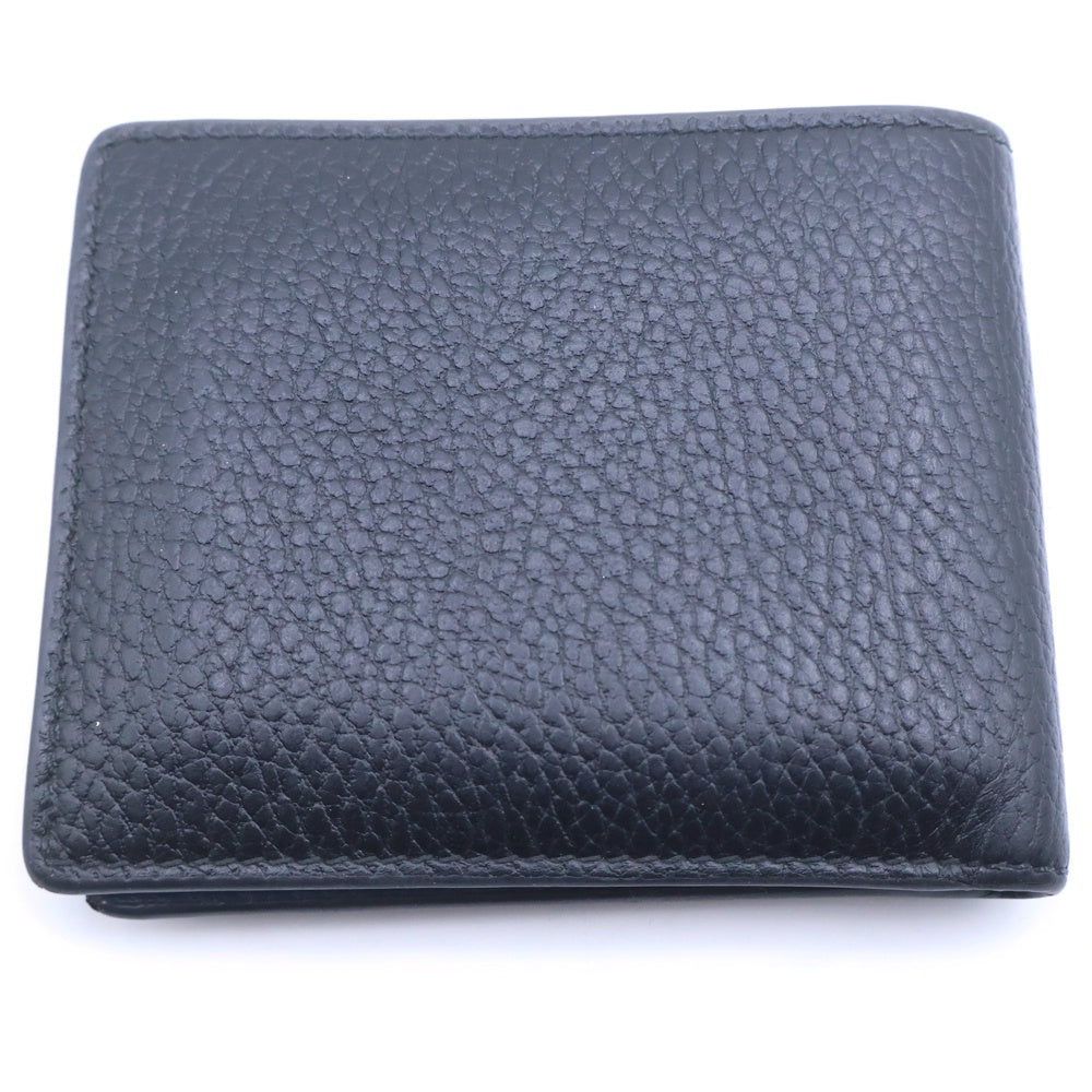 GUCCI(グッチ) インターロッキン Gロゴ 二つ折り財布 ブラック 610466