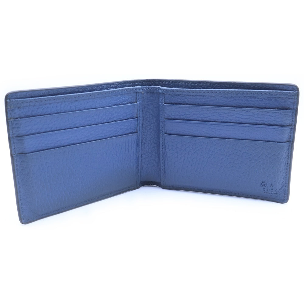 GUCCI(グッチ) インターロッキン Gロゴ 二つ折り財布 ブラック 610466