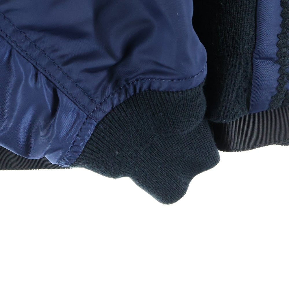 Sacai(サカイ) 18SS 刺繍総柄 ジップアップ ジャケット ブラック/ネイビー レディース18-04085