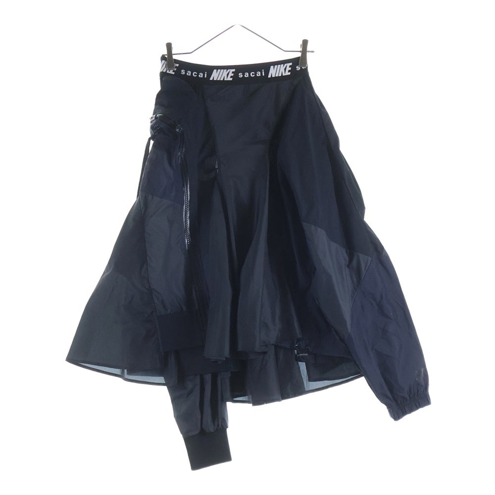 Sacai(サカイ) ×NIKE 再構築 ナイロンスカート ブラック レディース CD6299-012