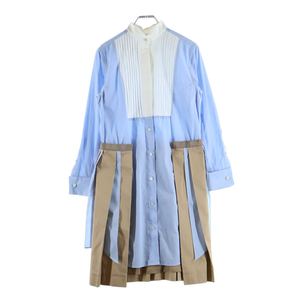 Sacai(サカイ) 13SS シャツ ワンピース ベージュ/ブルー レディース 13-01897