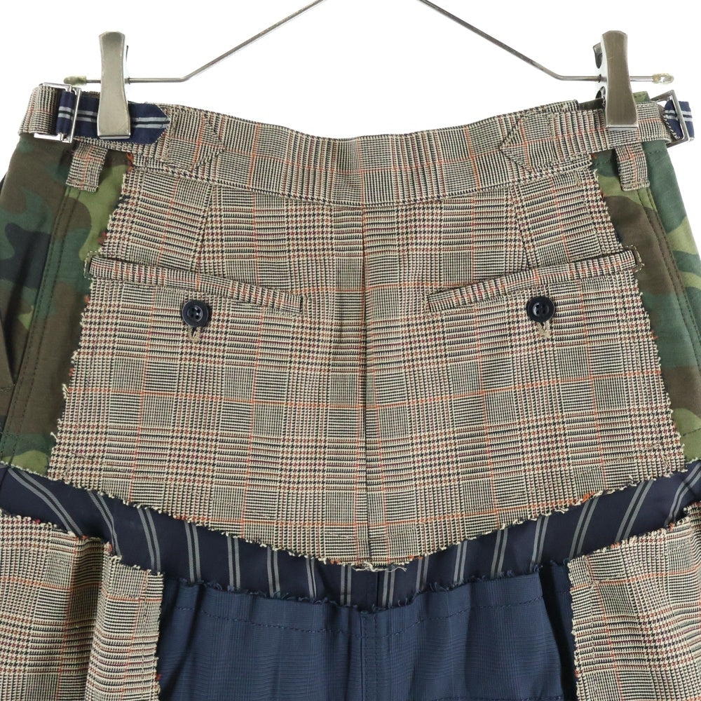 Sacai(サカイ) 18AW 変形切り替え ドッキング フレアスカート カーキ レディース カーキ 18-03792