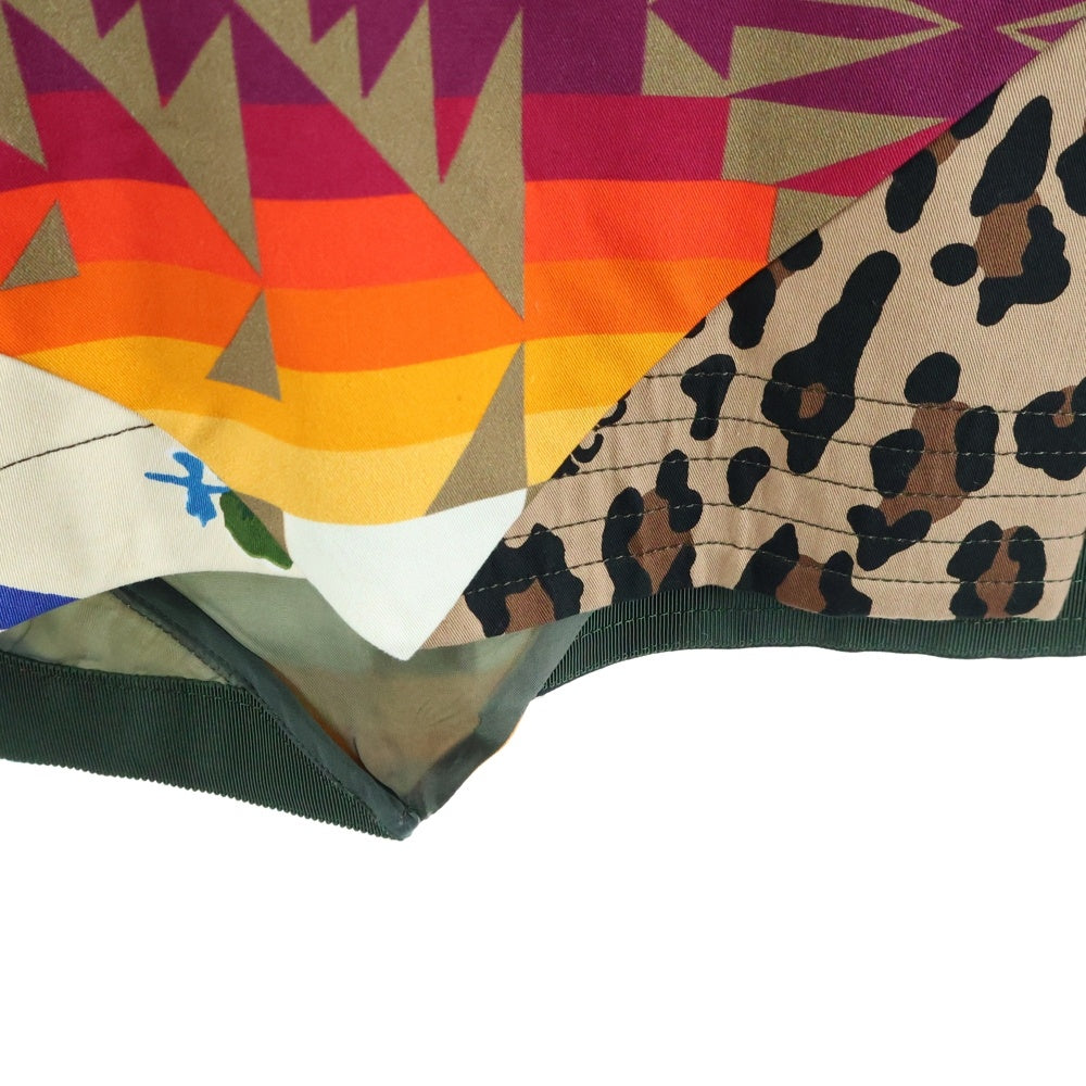 Sacai(サカイ) 21SS Hank Willis Thomas Archive Print ハンク ウィリアムス トーマス アーカイブ プリント スカート マルチカラー レディース 21-05492