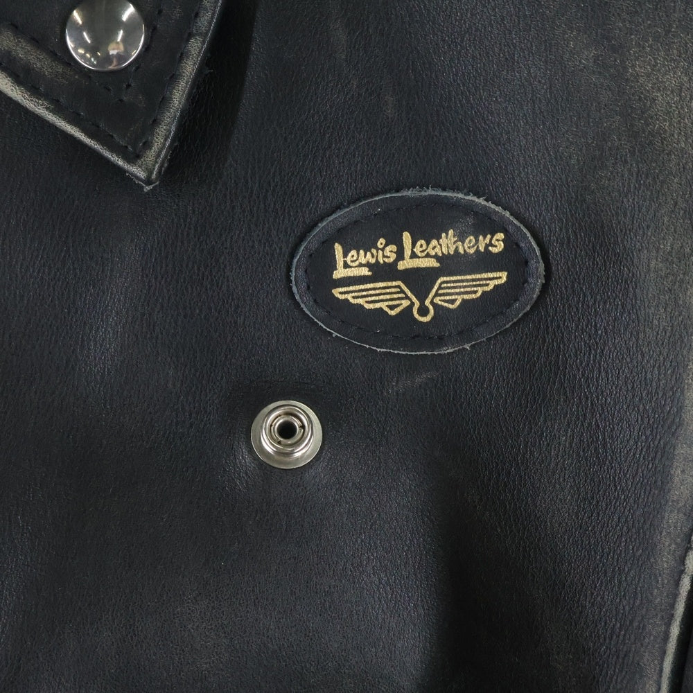 Lewis Leathers(ルイスレザー) ×COMME des GARCONS LIGHTNING FOREVER コムデギャルソン 青山限定 レザーダブルライダースジャケット ブラック KZ-J001
