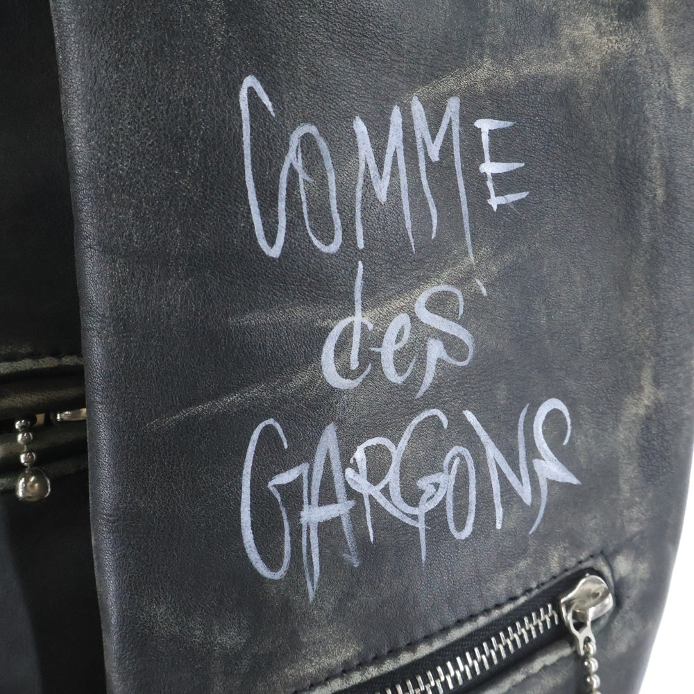 Lewis Leathers(ルイスレザー) ×COMME des GARCONS LIGHTNING FOREVER コムデギャルソン 青山限定 レザーダブルライダースジャケット ブラック KZ-J001