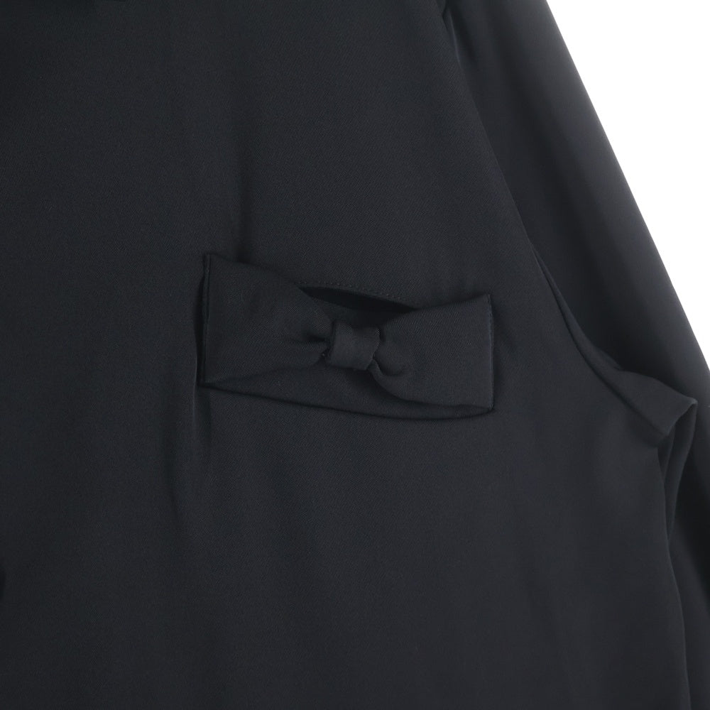 NOT CONVENTIONAL(ノットコンベンショナル) NOT CONVENTIONAL ノットコンベンショナル フロントリボン ポリエステル 長袖シャツ ブラック N26-017-BLK-03