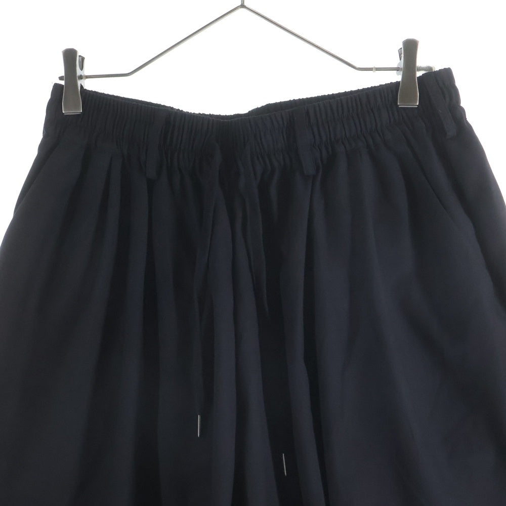 NOT CONVENTIONAL(ノットコンベンショナル) ウエストバンド ドローコード ワイドパンツ ブラック N26-007-BLK