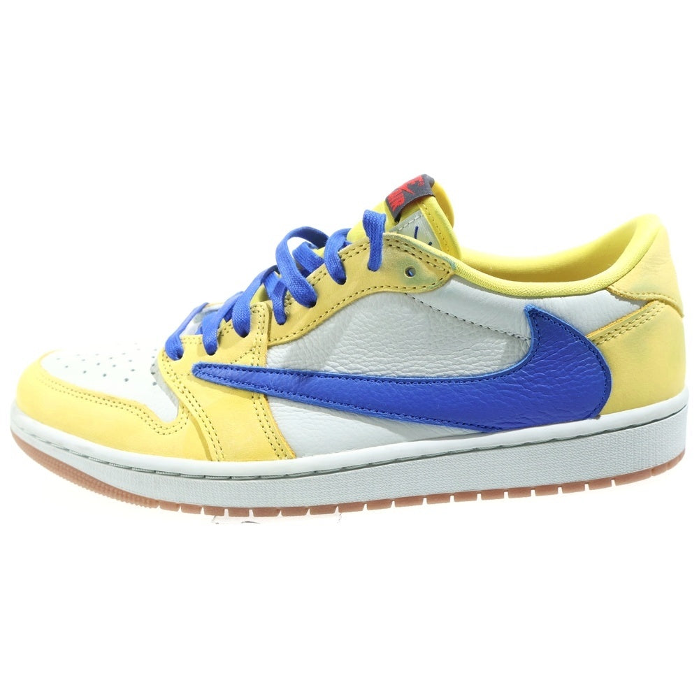 NIKE(ナイキ) ×TRAVIS SCOTT WMNS AIR JORDAN 1 RETRO LOW OG CANARY トラヴィススコット ウィメンズ エアジョーダン1 ローカットスニーカー イエロー US12/29cm DZ4137-700 レディース