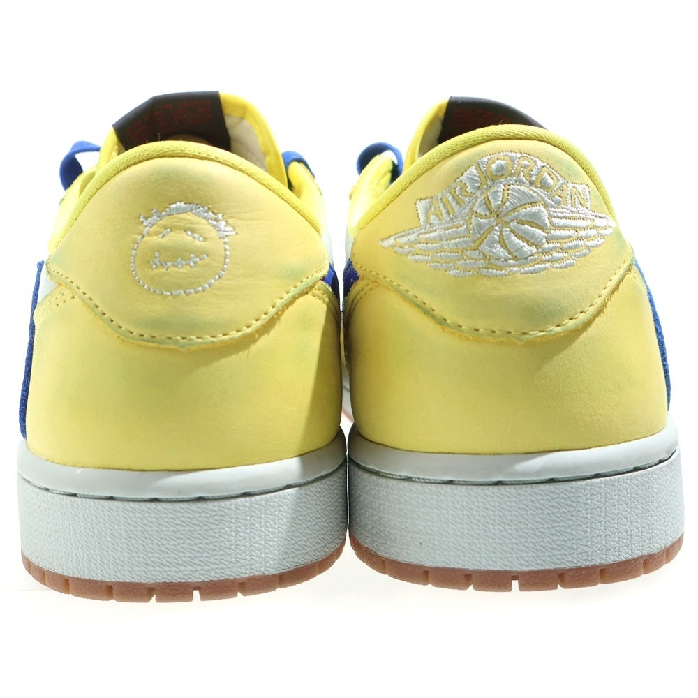 NIKE(ナイキ) ×TRAVIS SCOTT WMNS AIR JORDAN 1 RETRO LOW OG CANARY トラヴィススコット ウィメンズ エアジョーダン1 ローカットスニーカー イエロー US12/29cm DZ4137-700 レディース