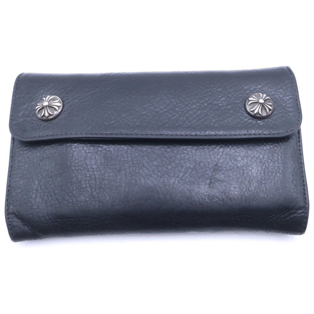 CHROME HEARTS(クロムハーツ) WAVE ウェーブ レザーウォレット 財布 ブラック BCA374