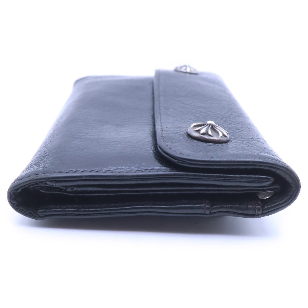 CHROME HEARTS(クロムハーツ) WAVE ウェーブ レザーウォレット 財布 ブラック BCA374
