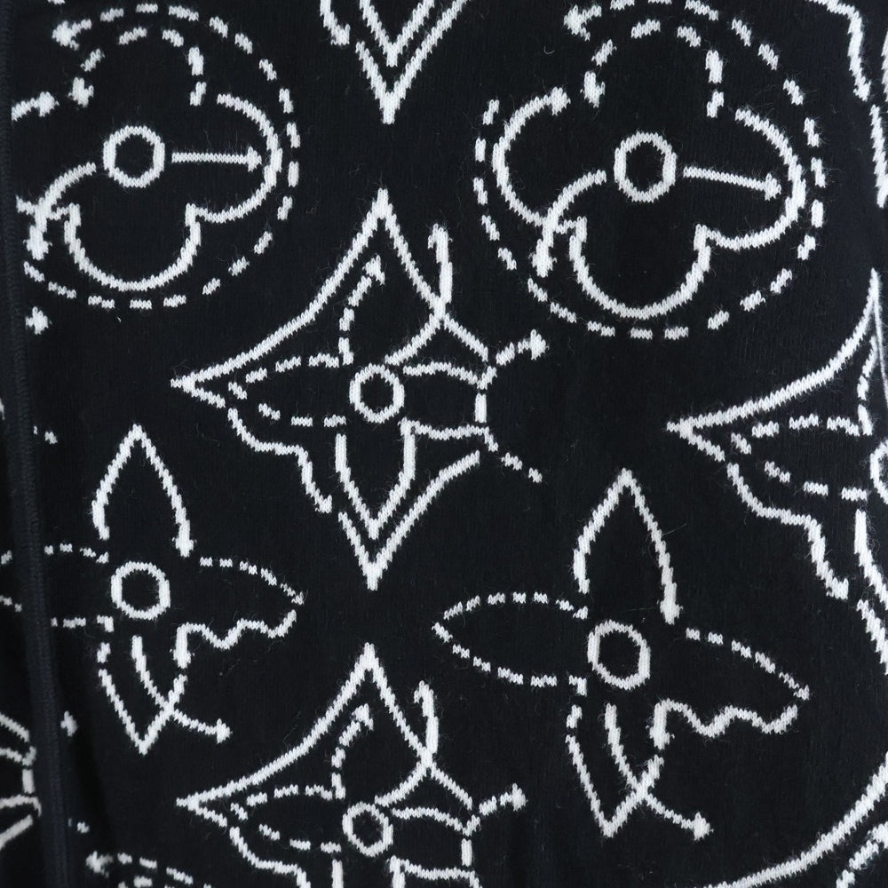 LOUIS VUITTON(ルイヴィトン) ×NBA エヌビーエー モノグラムフラワー キルティングジップアップパーカー ブラック/ホワイト RM212M DMO HLY12W