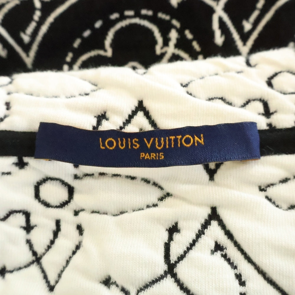 LOUIS VUITTON(ルイヴィトン) ×NBA エヌビーエー モノグラムフラワー キルティングジップアップパーカー ブラック/ホワイト RM212M DMO HLY12W