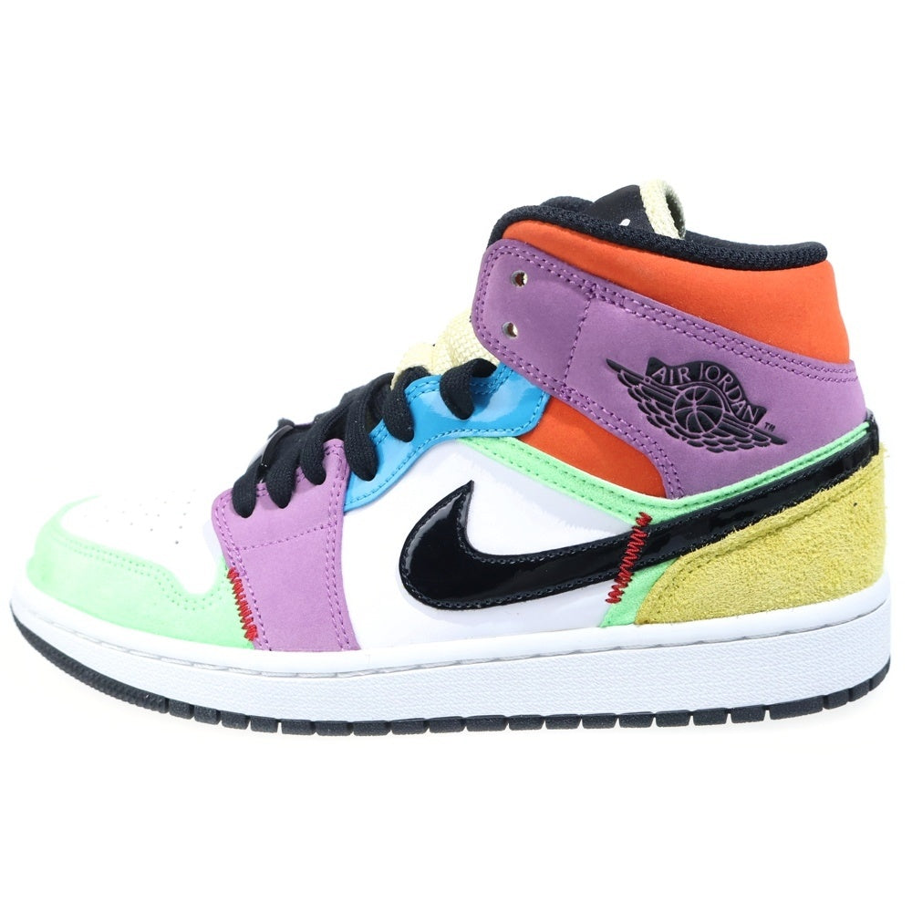 NIKE(ナイキ) WMNS Air Jordan 1 Mid Multi Color ウィメンズ エアジョーダン1 ミッドカットスニーカー マルチカラー US8/25cm CW1140-100 レディース