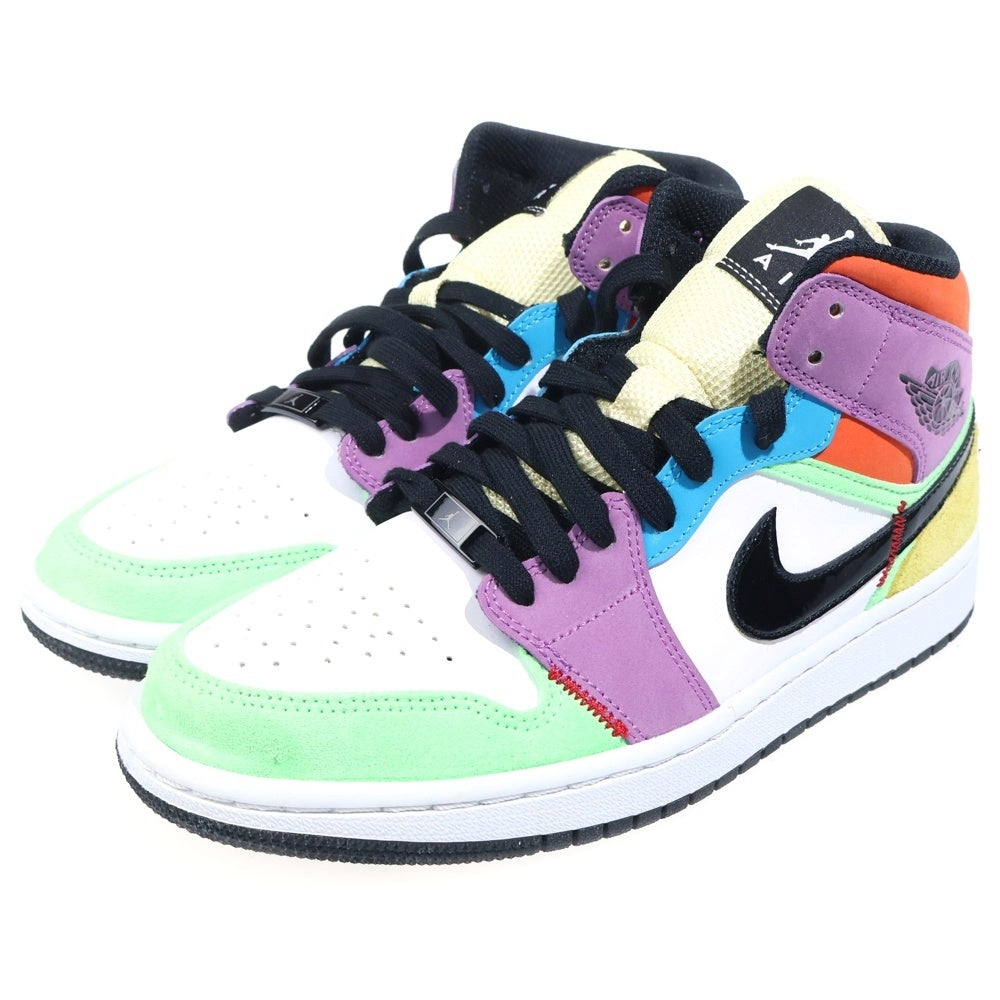 NIKE(ナイキ) WMNS Air Jordan 1 Mid Multi Color ウィメンズ エアジョーダン1 ミッドカットスニーカー マルチカラー US8/25cm CW1140-100 レディース