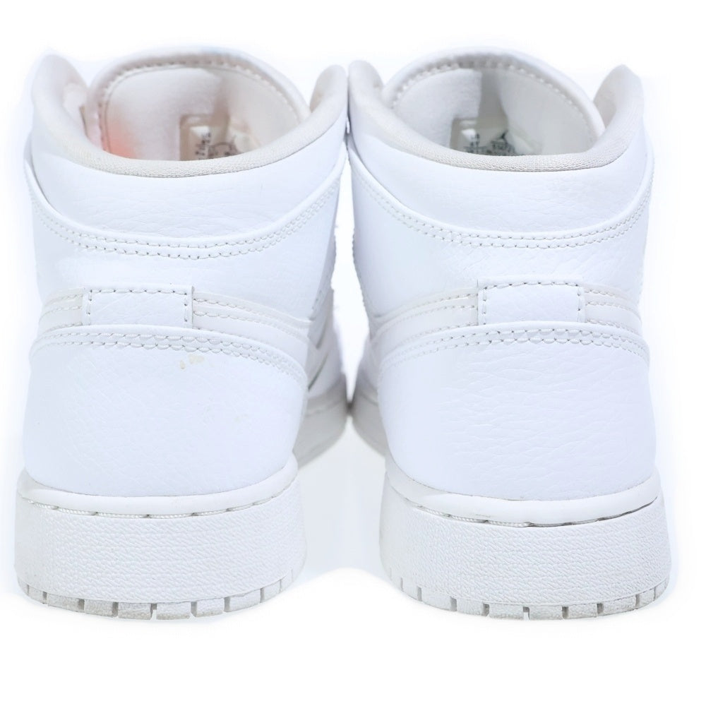NIKE(ナイキ) GS Air Jordan 1 Mid Triple White 2020 GS エアジョーダン1 トリプルホワイト ミッドカットスニーカー US6Y/24cm 554725-126 レディース
