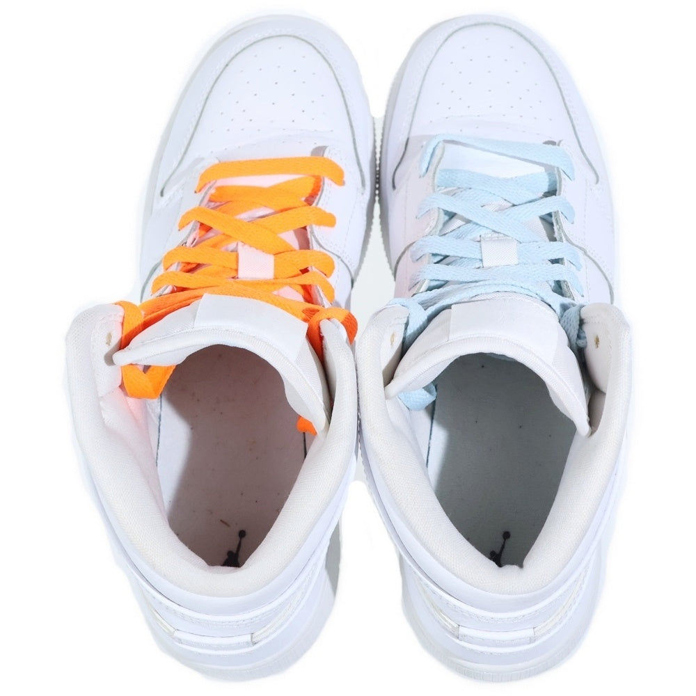 NIKE(ナイキ) GS Air Jordan 1 Mid Triple White 2020 GS エアジョーダン1 トリプルホワイト ミッドカットスニーカー US6Y/24cm 554725-126 レディース