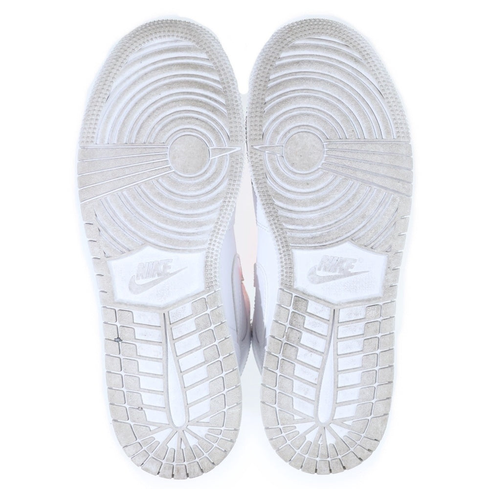 NIKE(ナイキ) GS Air Jordan 1 Mid Triple White 2020 GS エアジョーダン1 トリプルホワイト ミッドカットスニーカー US6Y/24cm 554725-126 レディース