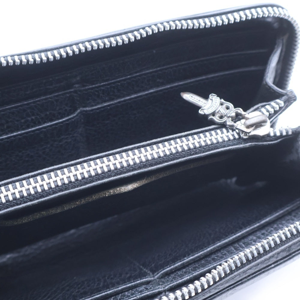 CHROME HEARTS(クロムハーツ) REC F ZIP 3クロス ラウンドジップレザーウォレット 財布 ブラック BCA368