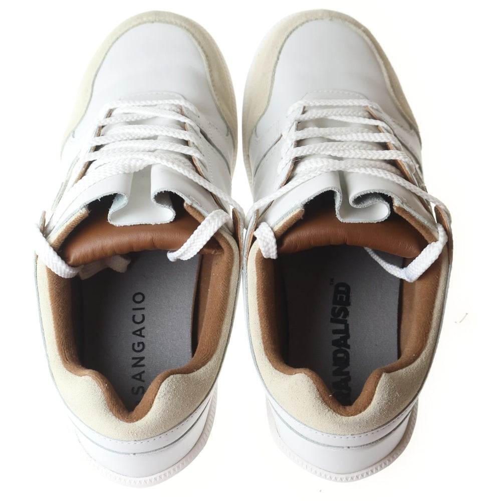 Sangacio(サンガッチョ) ×BRANDALISED ブランダライズド にゅ バンクシー ローカットスニーカー ホワイト US9.5/27.5cm