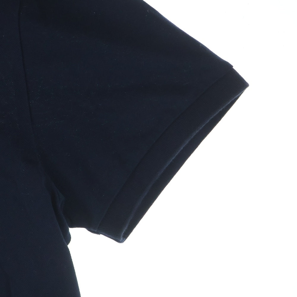 DIESEL(ディーゼル) フロントロゴ ジップアップ 半袖ポロシャツ ネイビー A02666