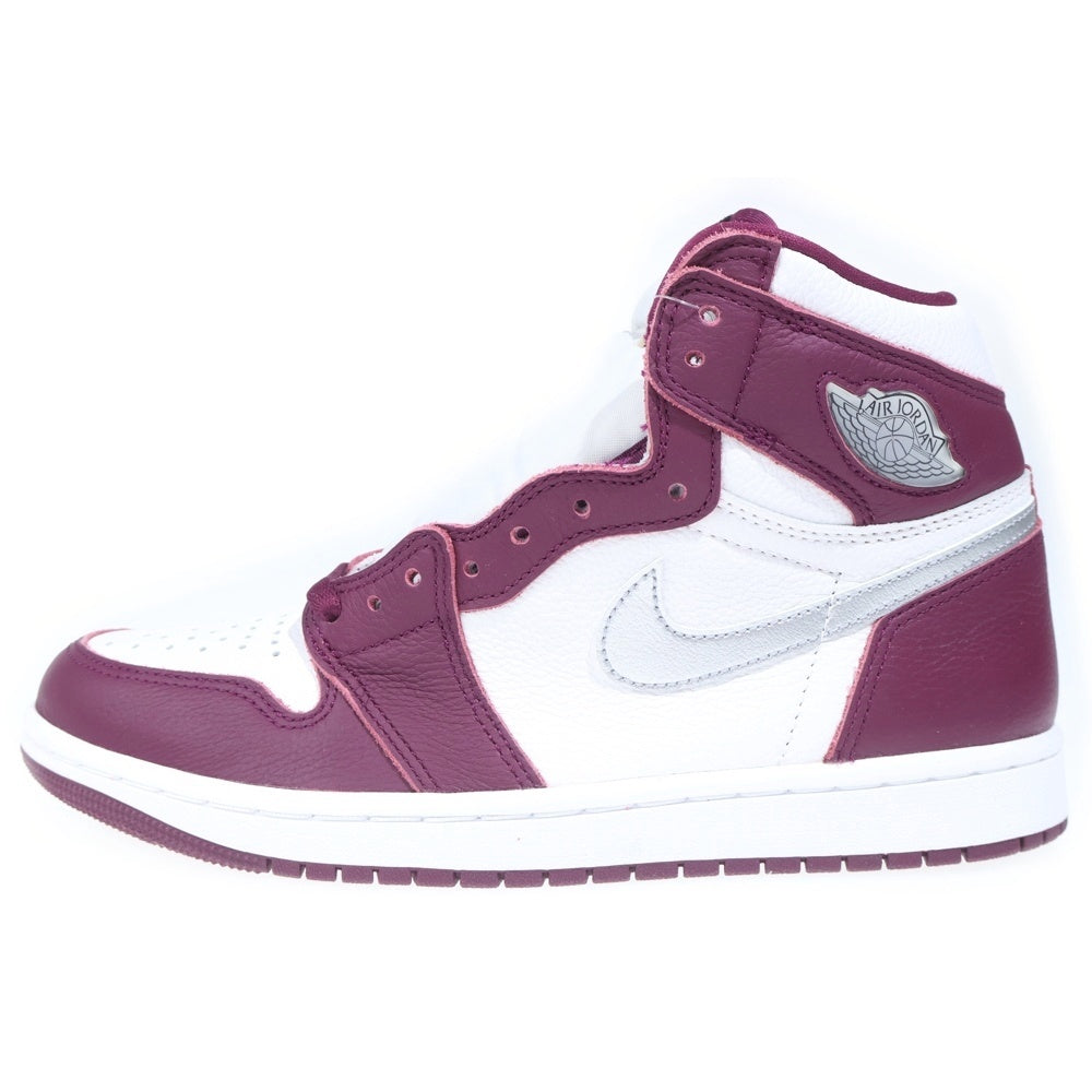 NIKE(ナイキ) AIR JORDAN 1 HIGH OG BORDEAUX エアジョーダン1 ハイカットスニーカー ホワイト/ボルドー US8.5/26.5cm 555088-611