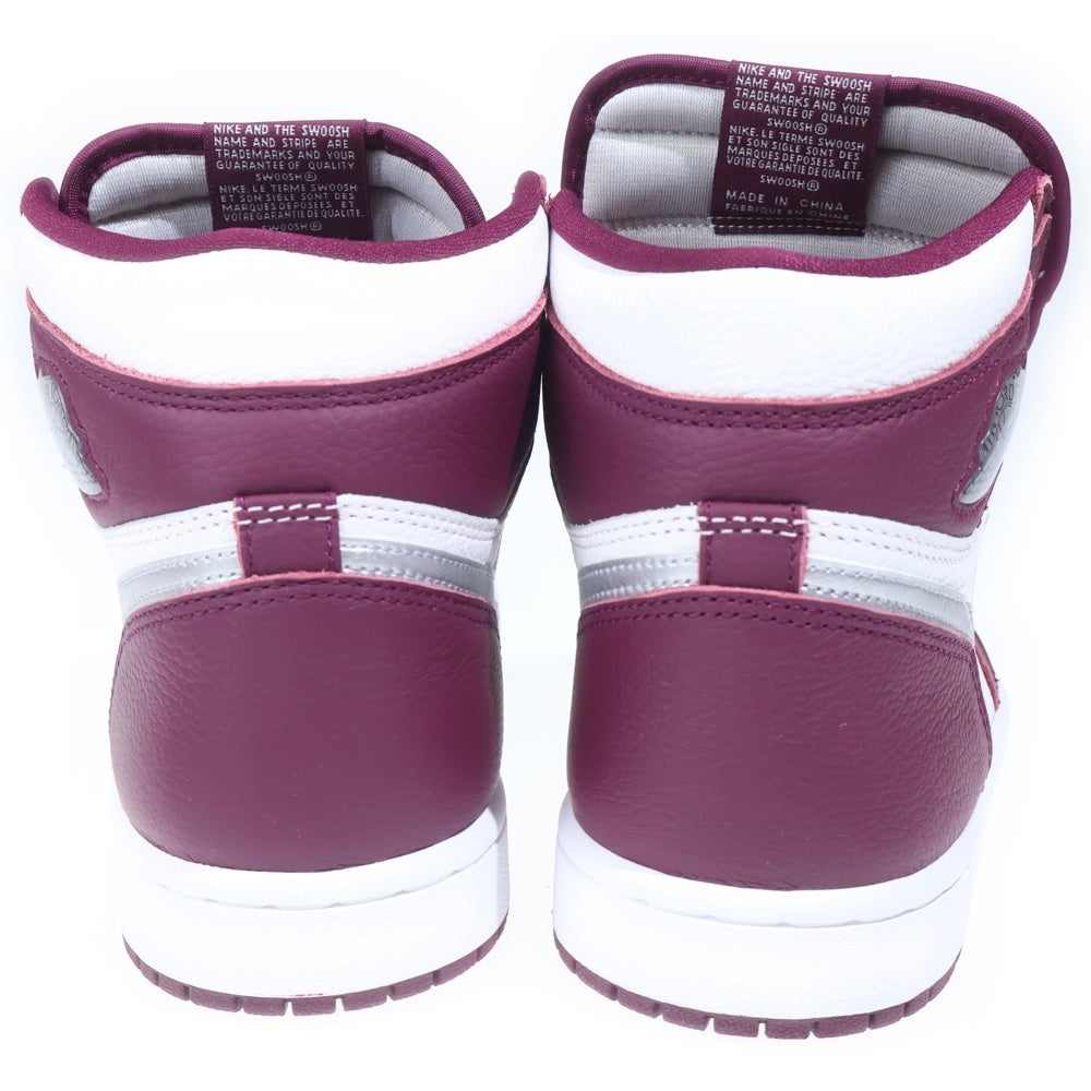 NIKE(ナイキ) AIR JORDAN 1 HIGH OG BORDEAUX エアジョーダン1 ハイカットスニーカー ホワイト/ボルドー US8.5/26.5cm 555088-611