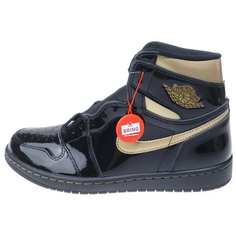 NIKE(ナイキ) AIR JORDAN1 RETRO HIGH OG BLACK-METALIC GOLD エアジョーダン1 ハイ メタリック ゴールド ハイカットスニーカー ブラック/ゴールド US8.5/26.5cm 555088-032