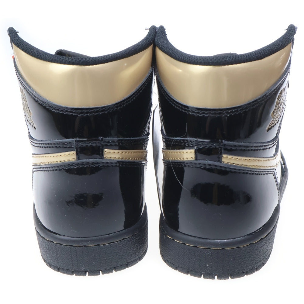 NIKE(ナイキ) AIR JORDAN1 RETRO HIGH OG BLACK-METALIC GOLD エアジョーダン1 ハイ メタリック ゴールド ハイカットスニーカー ブラック/ゴールド US8.5/26.5cm 555088-032