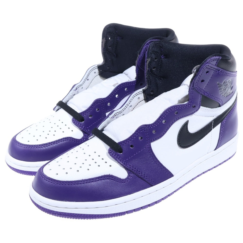 NIKE(ナイキ) AIR JORDAN 1 RETRO HIGH OG COURT PURPLE エアジョーダン1 コートパープル ハイカットスニーカー ホワイト/パープル US8.5/26.5cm 555088-500