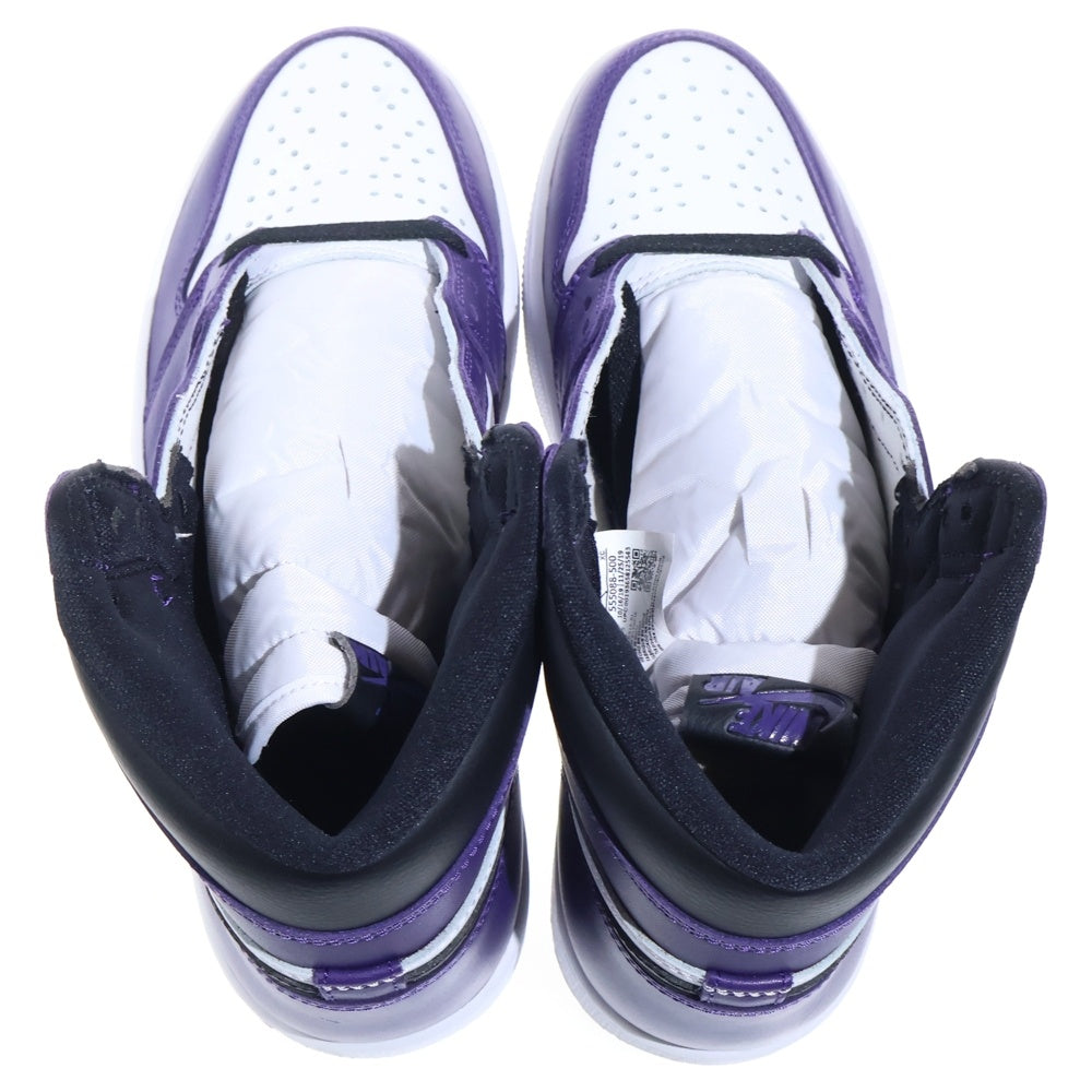 NIKE(ナイキ) AIR JORDAN 1 RETRO HIGH OG COURT PURPLE エアジョーダン1 コートパープル ハイカットスニーカー ホワイト/パープル US8.5/26.5cm 555088-500