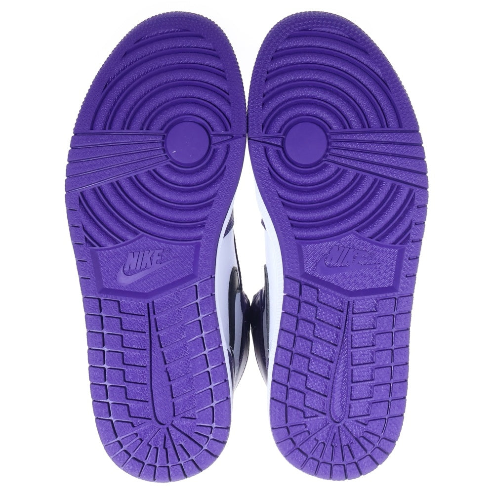 NIKE(ナイキ) AIR JORDAN 1 RETRO HIGH OG COURT PURPLE エアジョーダン1 コートパープル ハイカットスニーカー ホワイト/パープル US8.5/26.5cm 555088-500