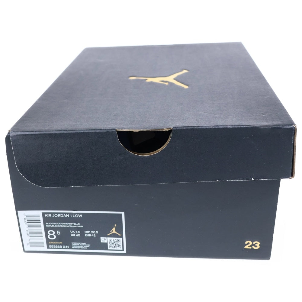 NIKE(ナイキ) AIR JORDAN 1 LOW UNIVERSITY BLUE エアジョーダン1 ローカットスニーカー ユニバーシティブルー ブラック/ブルー US8.5/26.5cm 553558-041