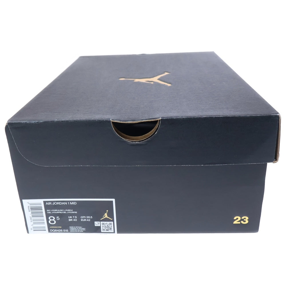 NIKE(ナイキ) AIR JORDAN 1 MID SKY J PURPLE エアジョーダン1 ミッドカットスニーカー スカイパープル ホワイト/パープル US8.5/26.5cm DQ8426-515