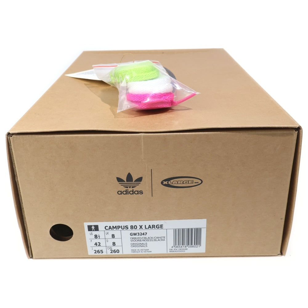 adidas(アディダス) ×XLARGE CONSORTIUM CAMPUS 80 エクストララージ コンソシーアム キャンパス 80 ローカットスニーカー パープル US8.5/26.5cm GW3247