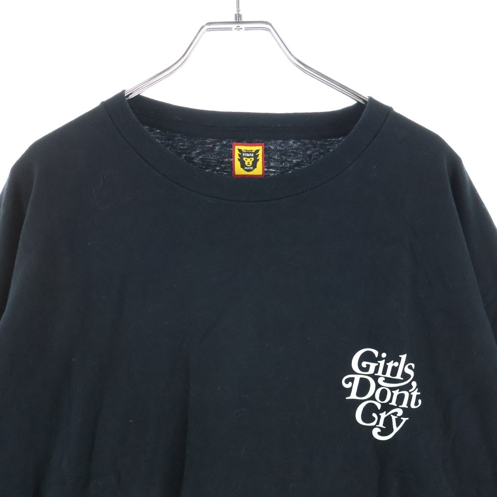 HUMAN MADE(ヒューマンメイド) 20AW ×GirlsDon'tCry L/S TEE ガールズドントクライ クルーネック 長袖Tシャツ カットソー ブラック XX20CS003