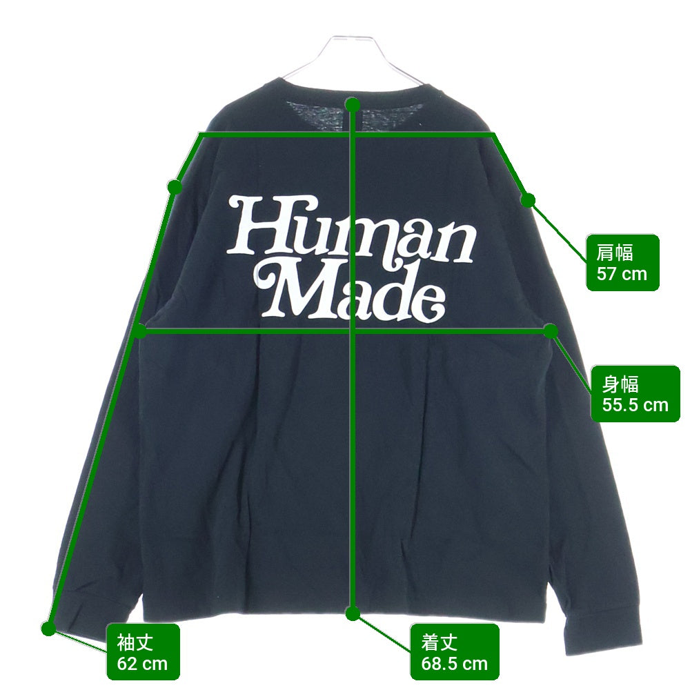 HUMAN MADE(ヒューマンメイド) 20AW ×GirlsDon'tCry L/S TEE ガールズドントクライ クルーネック 長袖Tシャツ カットソー ブラック XX20CS003